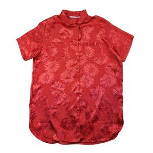 Victoria's Secret Vintage Sunflower Button Down Nightgown Sleep Shirt